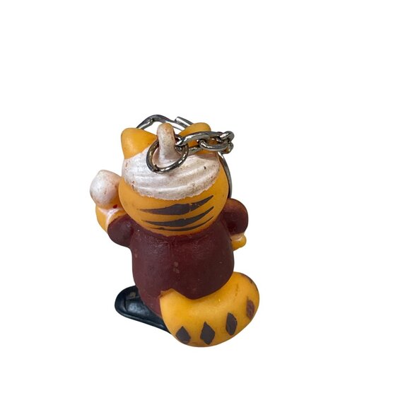 Vintage Gao Nanbei Garfield Keychain Figurine With Ice Cream - Picture 2 of 3
